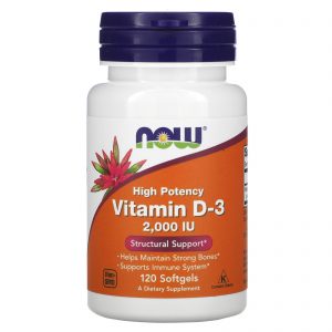  Vitamin D-3 2000 IU от NOW (120 капсул) Д3