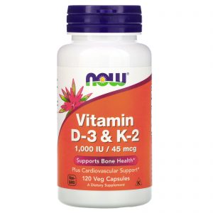 Vitamin D3 + K2 от NOW (120 капсул)