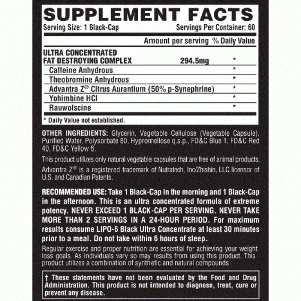 Lipo-6 Black Ultra concentrate от Nutrex (60 капсул)