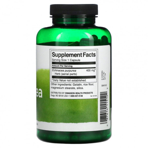 Echinacea от Swanson (180 капс.) Эхинацея
