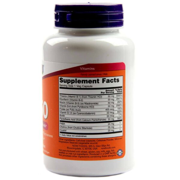 B — 50 от NOW ( 100 caps) Витамины группы B , Б 50