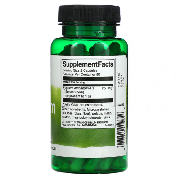 Pygeum от Swanson (100 капс.) Для здоровья простаты